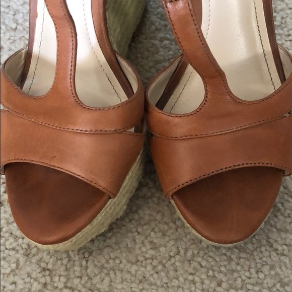 Vince Camuto espadrilles wedges 7.5 t-straps brown - Picture 7 of 8